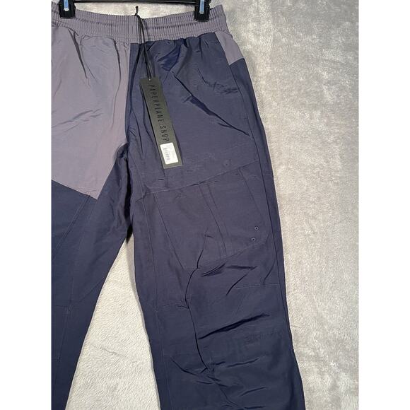 Paper Planes Pants Men’s Small Blue Gray Cargo Nylon Jogger Athletic Cuffed - Picture 2 of 9